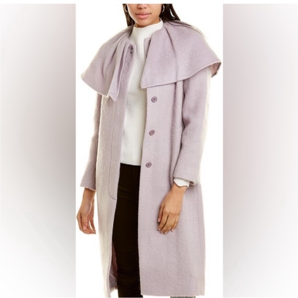 Rebecca Taylor • mohair wool blend caplet tulip Lavender coat $795